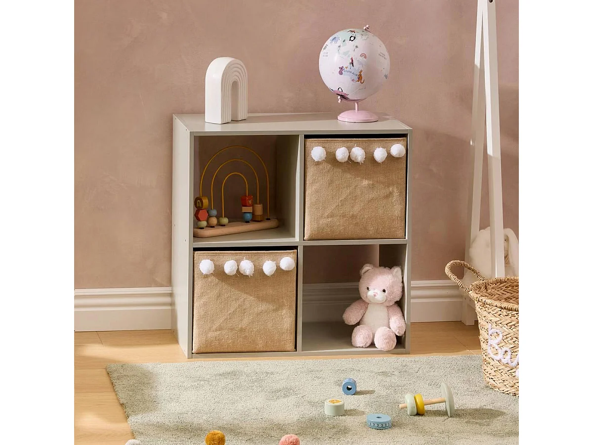 Étagère Enfant 4 Cases "Mix n'Modul" 63cm Vert