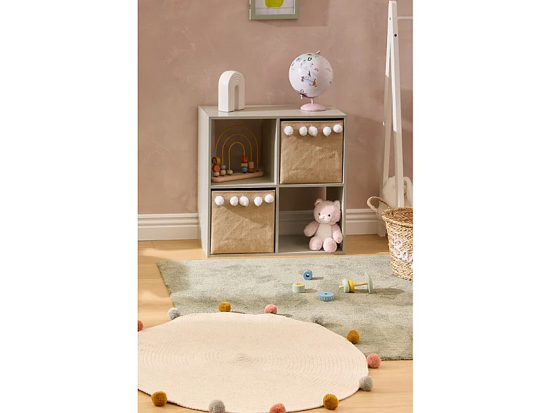 Étagère Enfant 4 Cases "Mix n'Modul" 63cm Vert