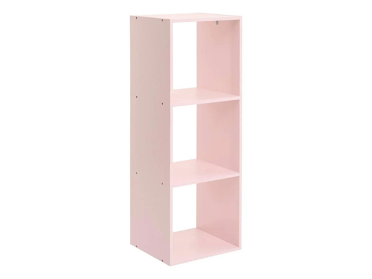 Étagère Enfant 3 Cases "Mix n'Modul" 94cm Rose