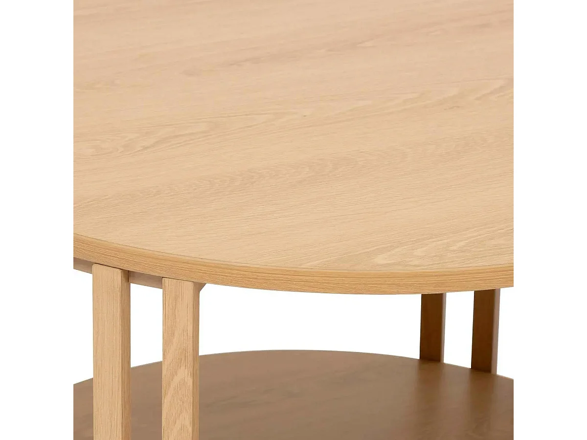 Table Basse Design "Slat" 60cm Beige