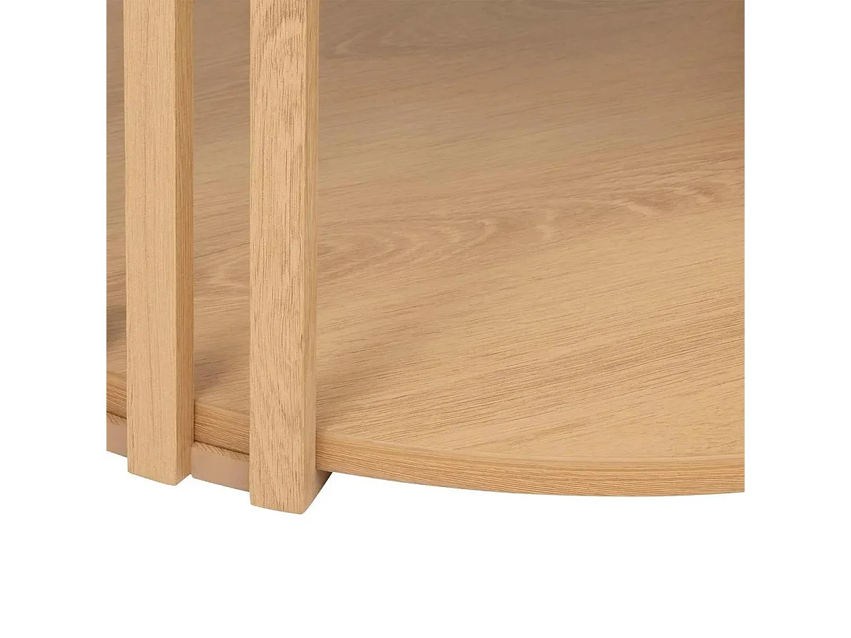 Table Basse Design "Slat" 60cm Beige