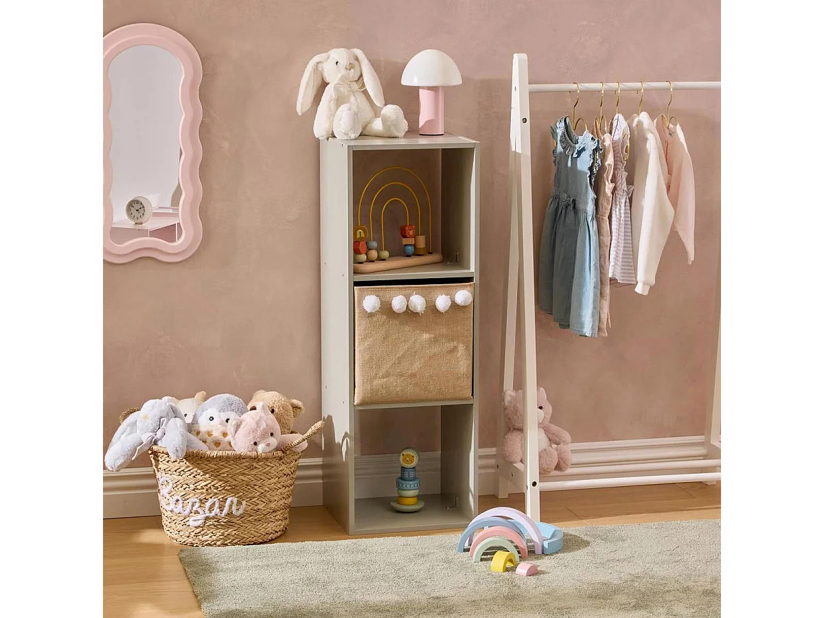 Étagère Enfant 3 Cases "Mix n'Modul" 94cm Vert