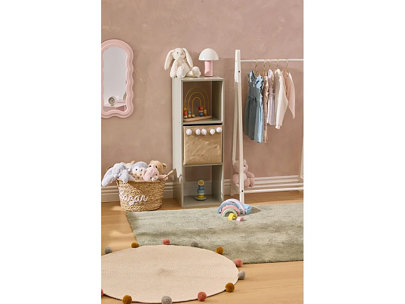 Étagère Enfant 3 Cases "Mix n'Modul" 94cm Vert