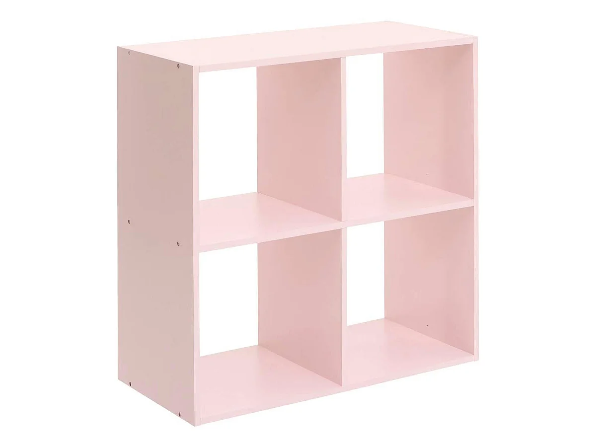 Étagère Enfant 4 Cases "Mix n'Modul" 63cm Rose