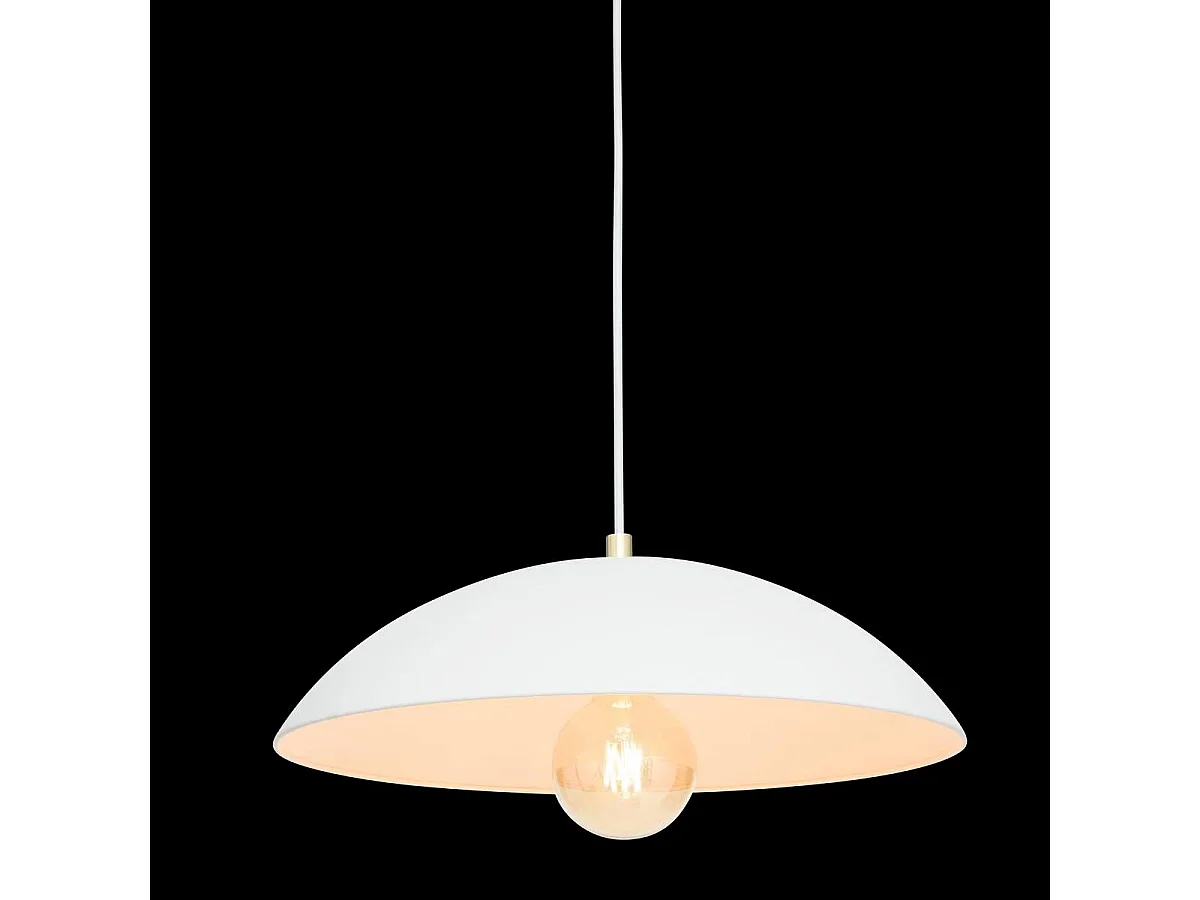 Lampe Suspension Design en Métal "Delcia" 45cm Blanc