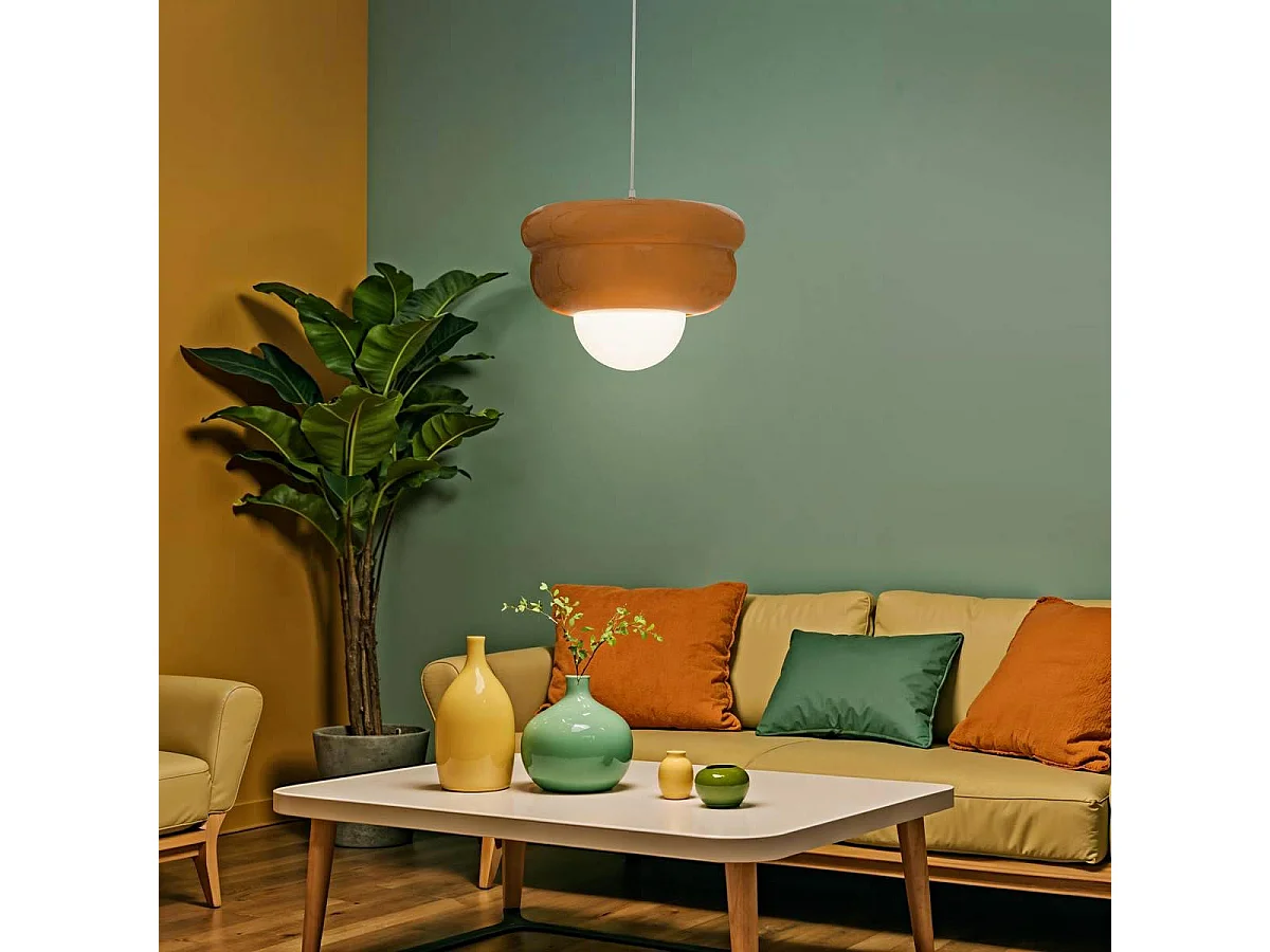 Suspension Design en Métal "Patty" 28cm Orange