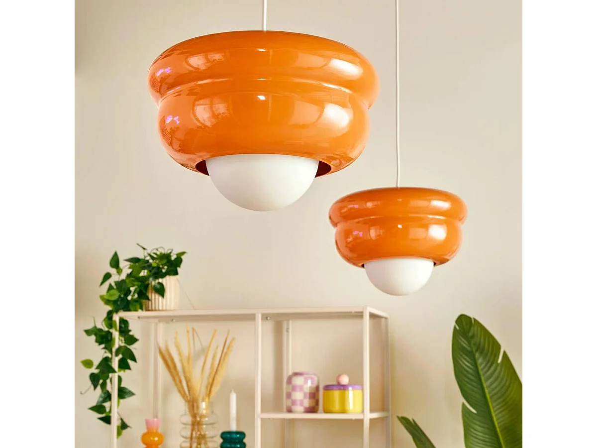 Suspension Design en Métal "Patty" 28cm Orange