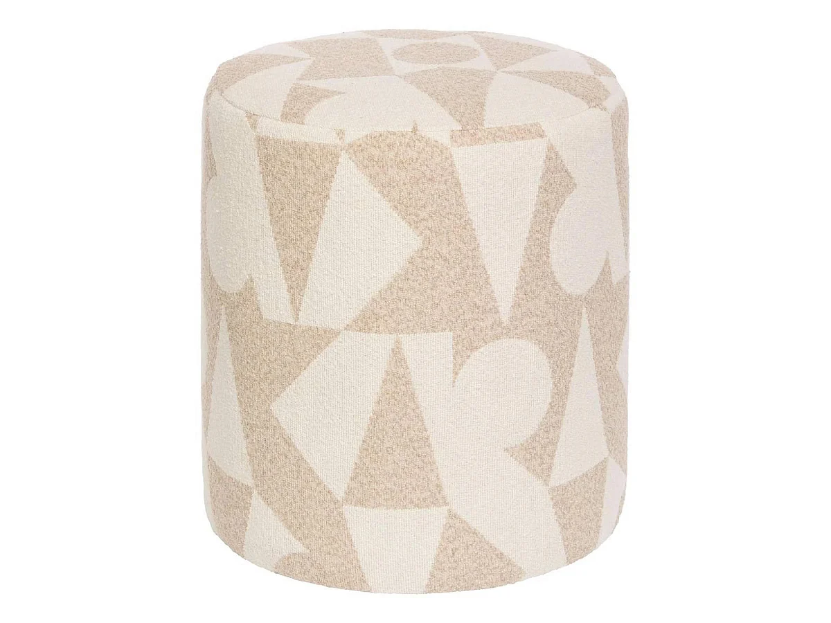 Pouf Rond Arty "Delor" 40cm Beige