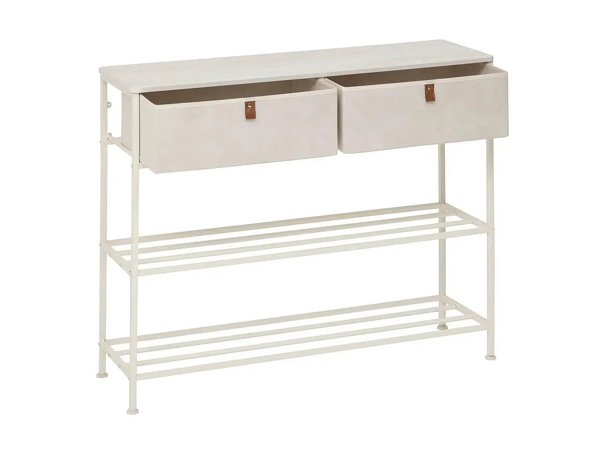 Console 2 Tiroirs "Tissa" 100cm Beige