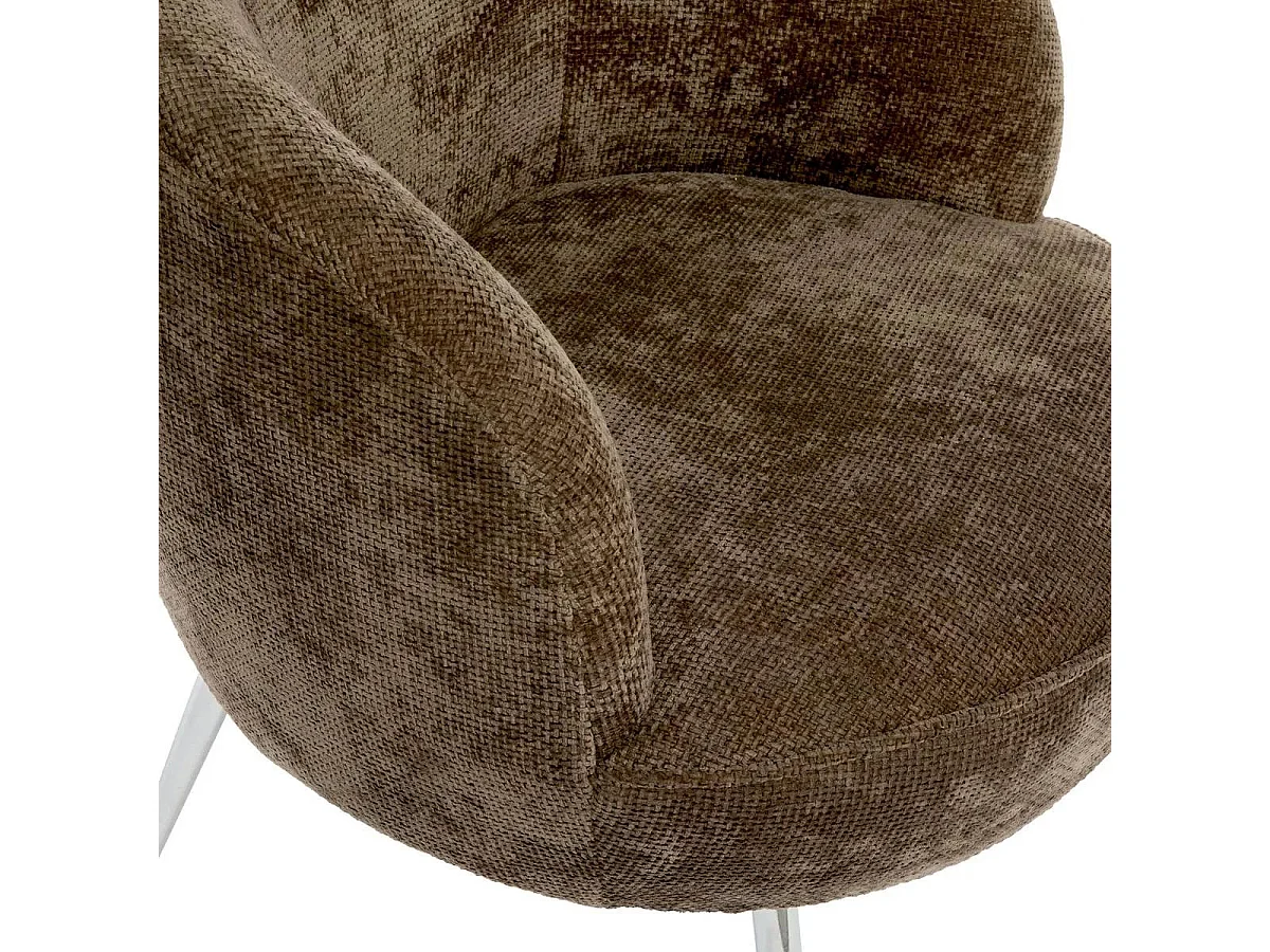 Fauteuil Design "Tildae" 71cm Marron Tonka