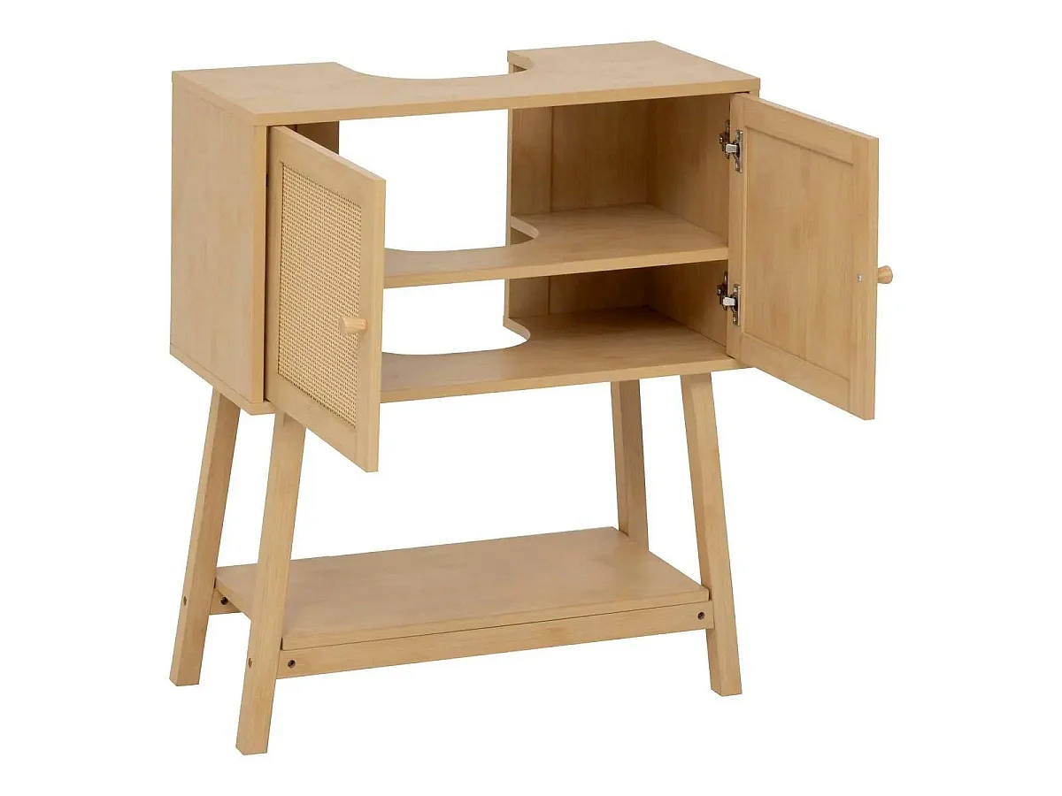 Meuble Sous Lavabo "Cane" 80cm Naturel
