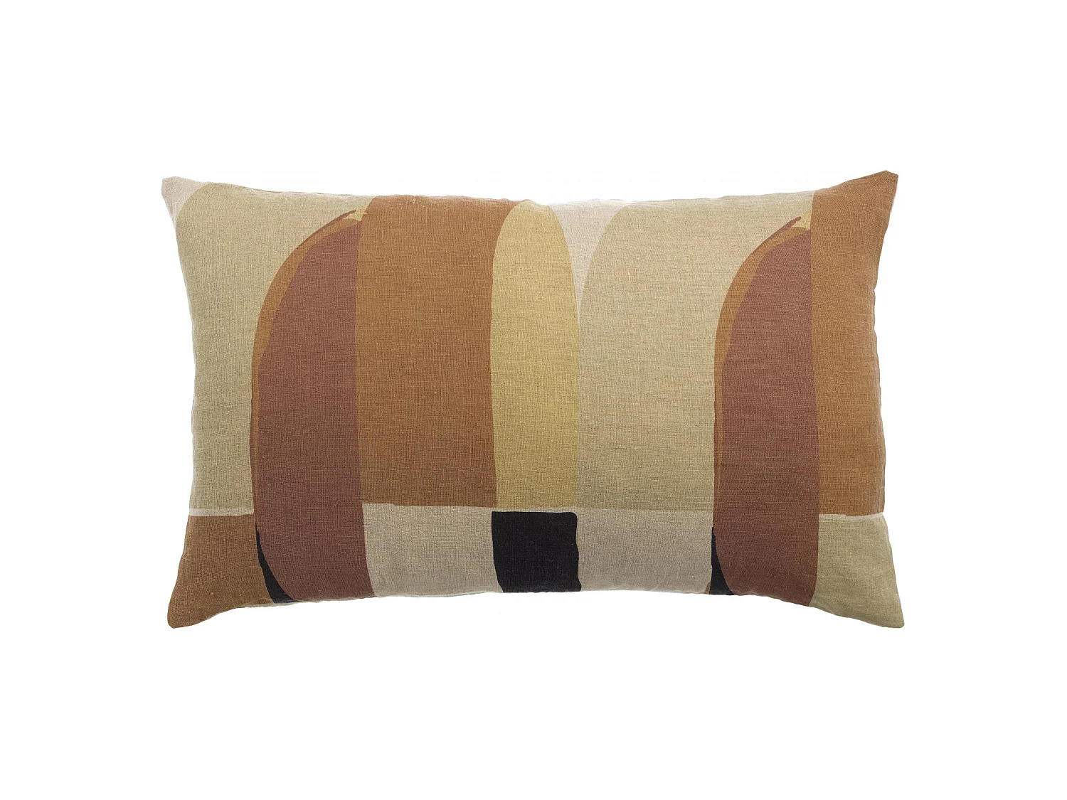 Almohada Zeff Kali - Anverso 100% lino y reverso 100% algodón, natural, 40 x 65 cm - VIVARAISE