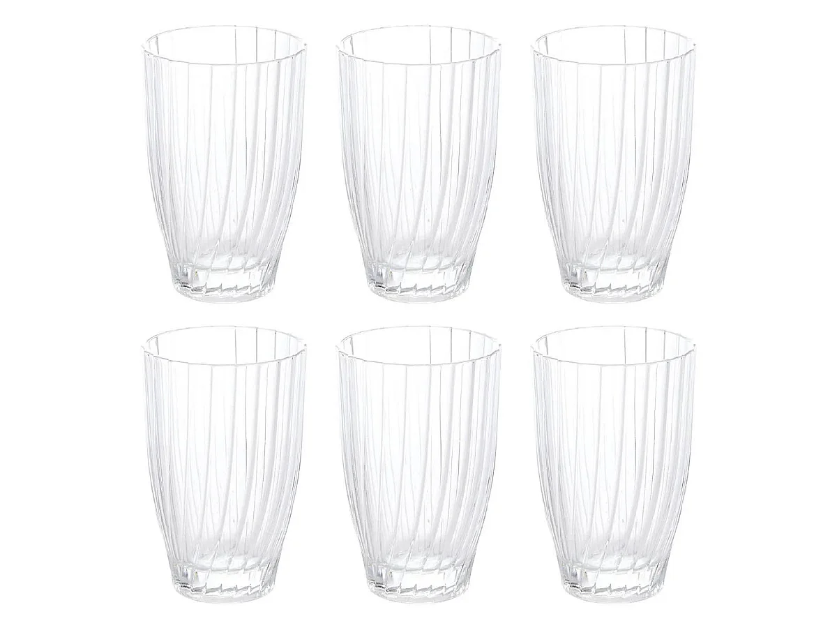 Lot de 6 Gobelets Hauts "Margeau" 34cl Transparent