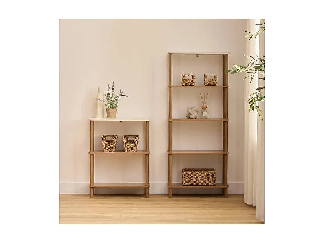 Étagère 5 Niveaux Design "Côme" 141cm Marron