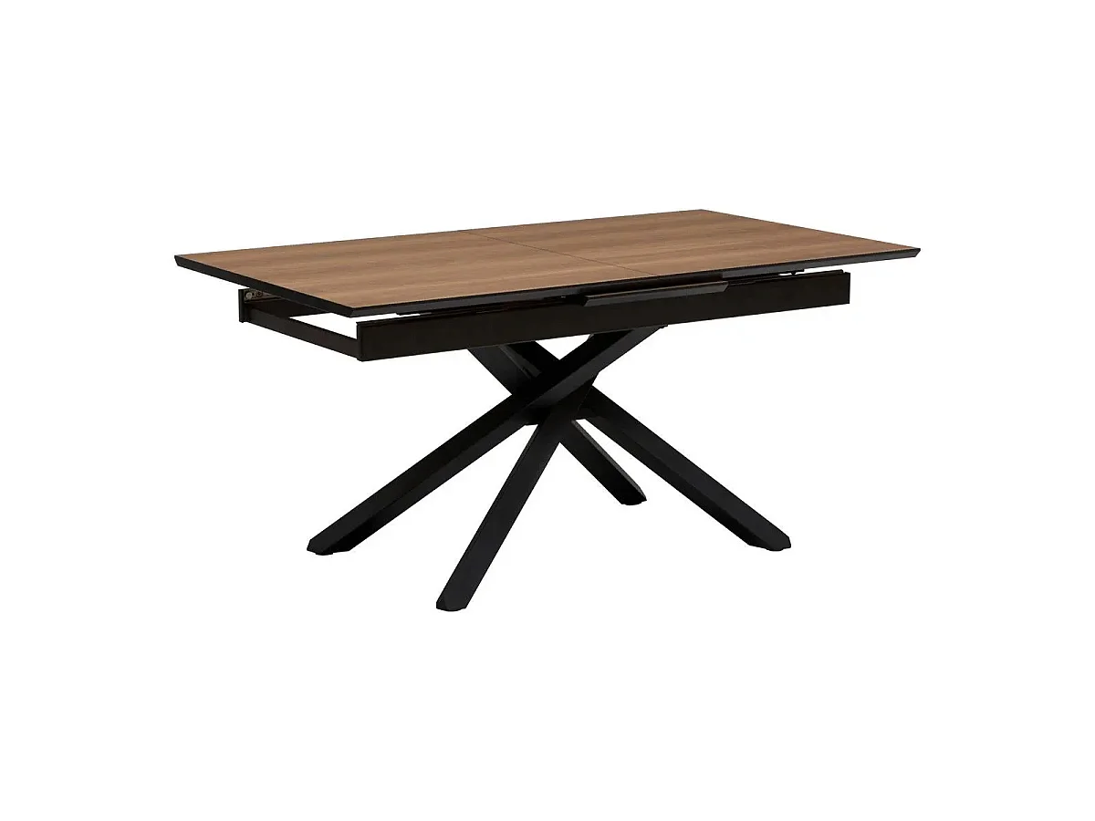 Table à Manger Extensible "Sandri" 160-200cm Marron