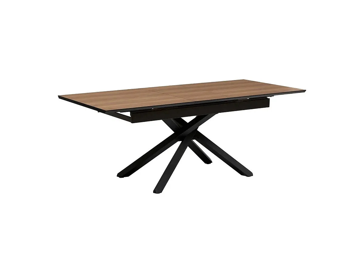 Table à Manger Extensible "Sandri" 160-200cm Marron