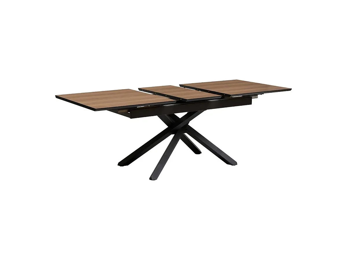 Table à Manger Extensible "Sandri" 160-200cm Marron