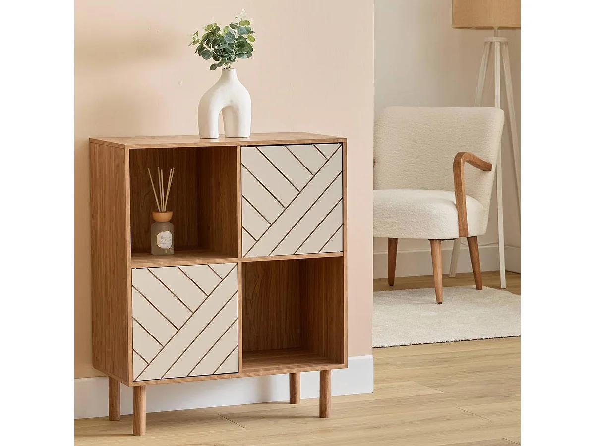 Étagère 4 Cases "Mix n'Match" 82cm Marron