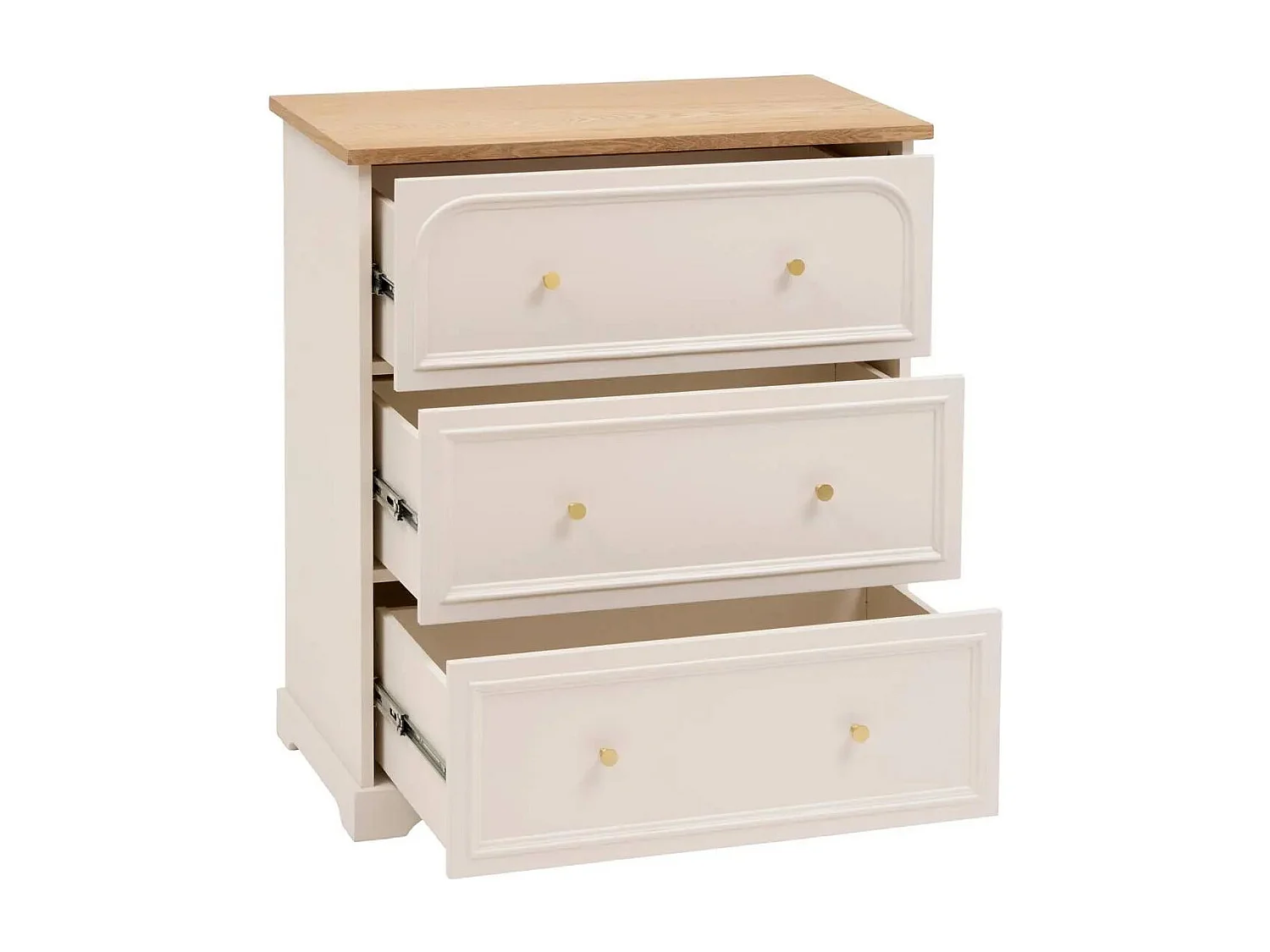 Commode 3 Tiroirs "Mohéa" 67cm Ivoire