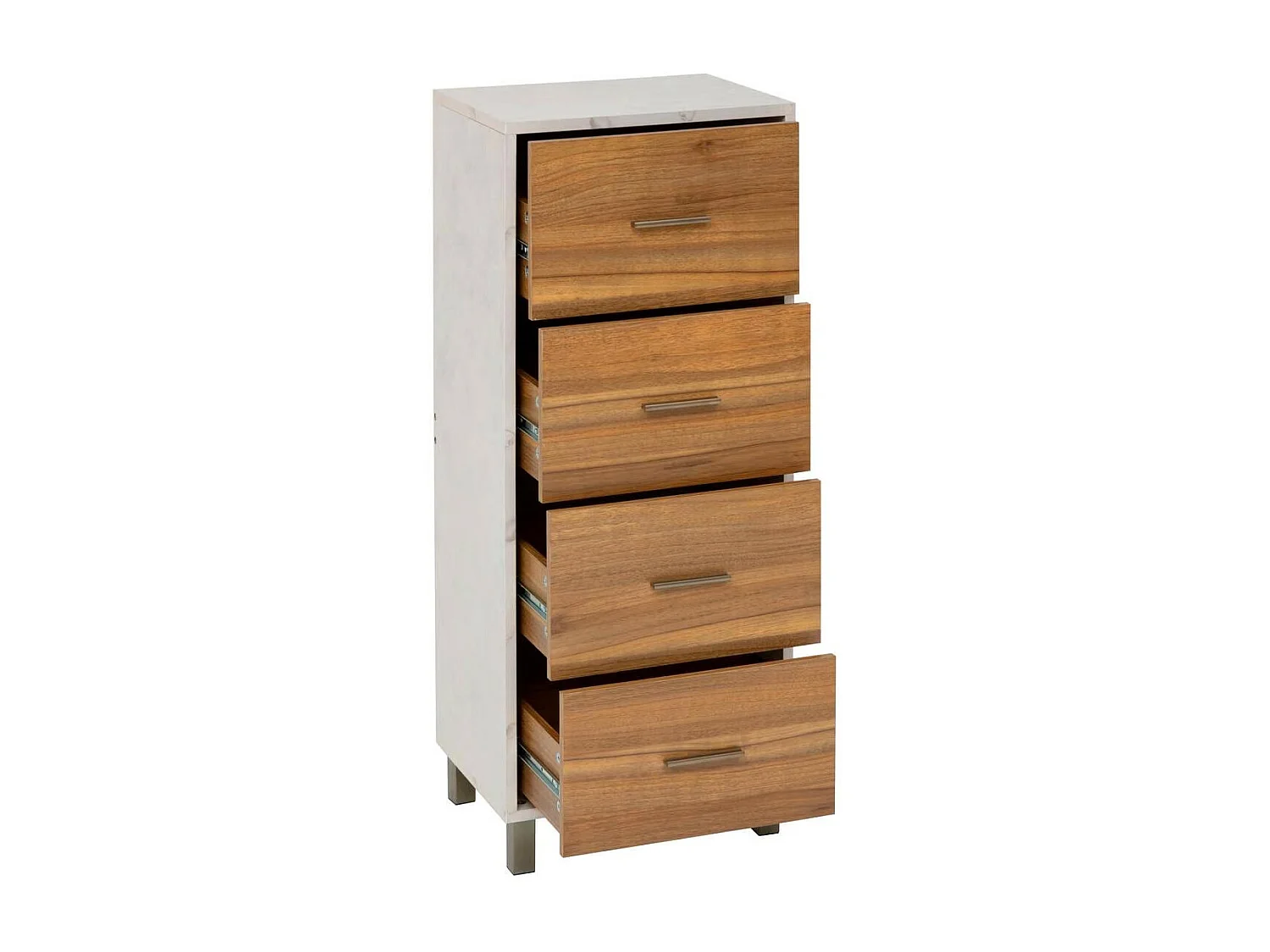 Meuble de Rangement 4 Tiroirs "Côme" 97cm Beige