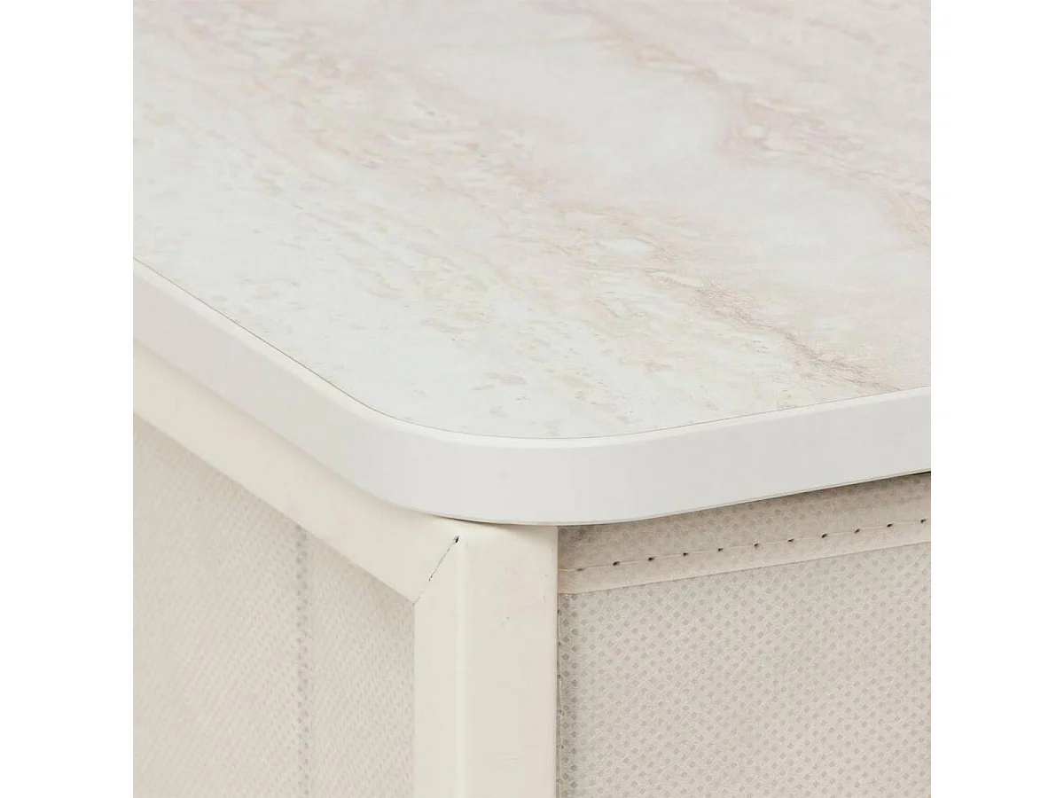 Meuble de Rangement 4 Tiroirs "Tissa" 77cm Beige