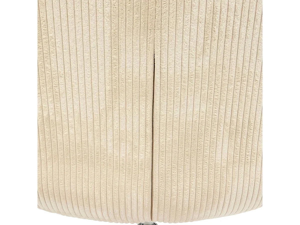 Fauteuil Pivotant Côtelé "Harper" 87cm Beige