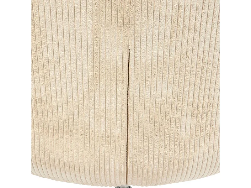 Fauteuil Pivotant Côtelé "Harper" 87cm Beige
