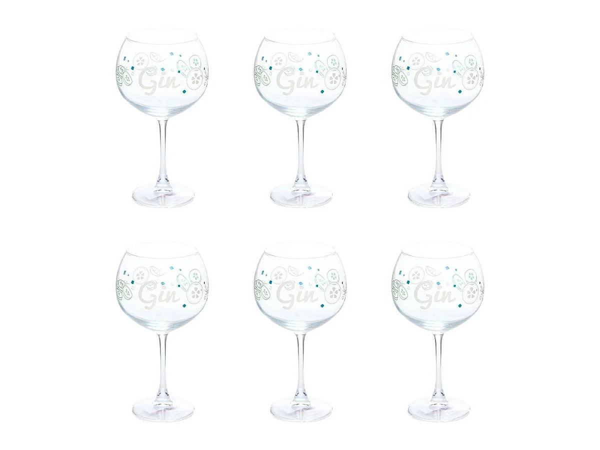 Lot de 6 Verres à Gin "Stella" 68cl Transparent