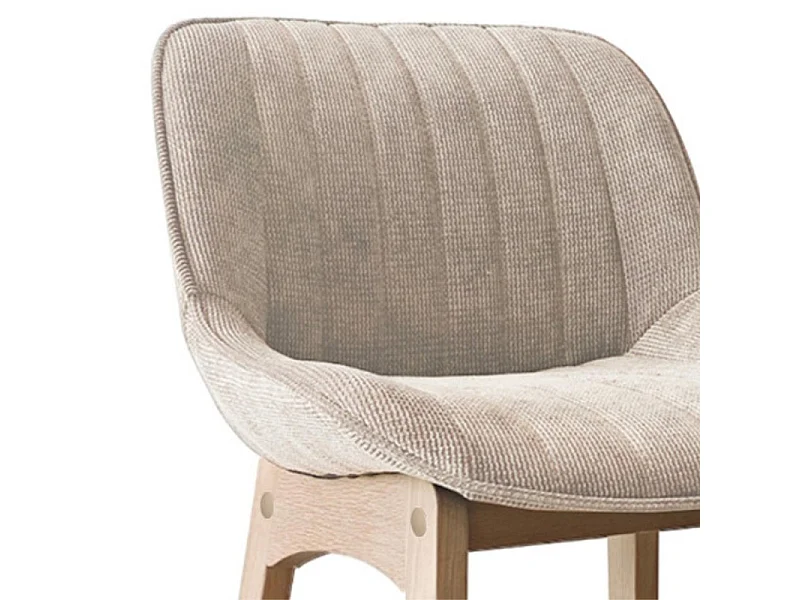 Zestaw Stołków NORDEN Dąb i Sztruks H75cm