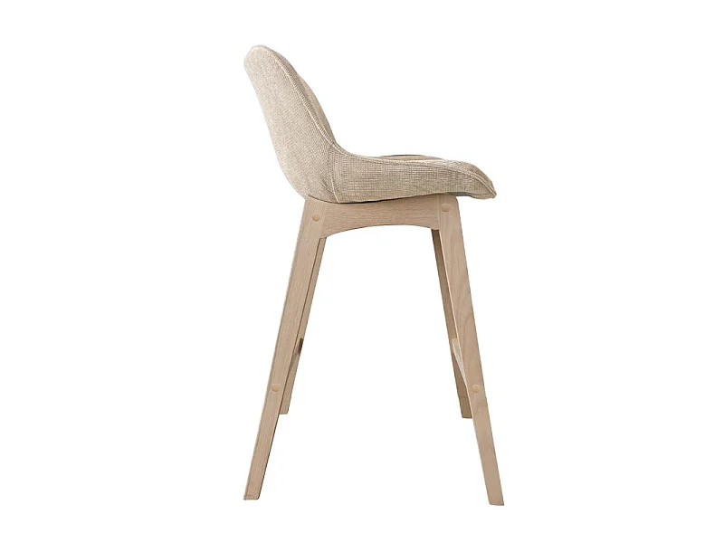 Zestaw Stołków NORDEN Dąb i Sztruks H75cm