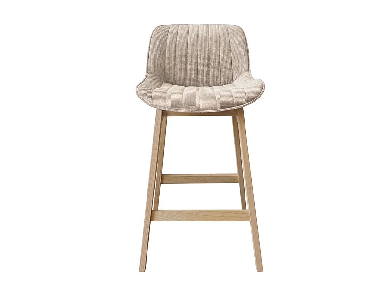 Zestaw Stołków NORDEN Dąb i Sztruks H75cm