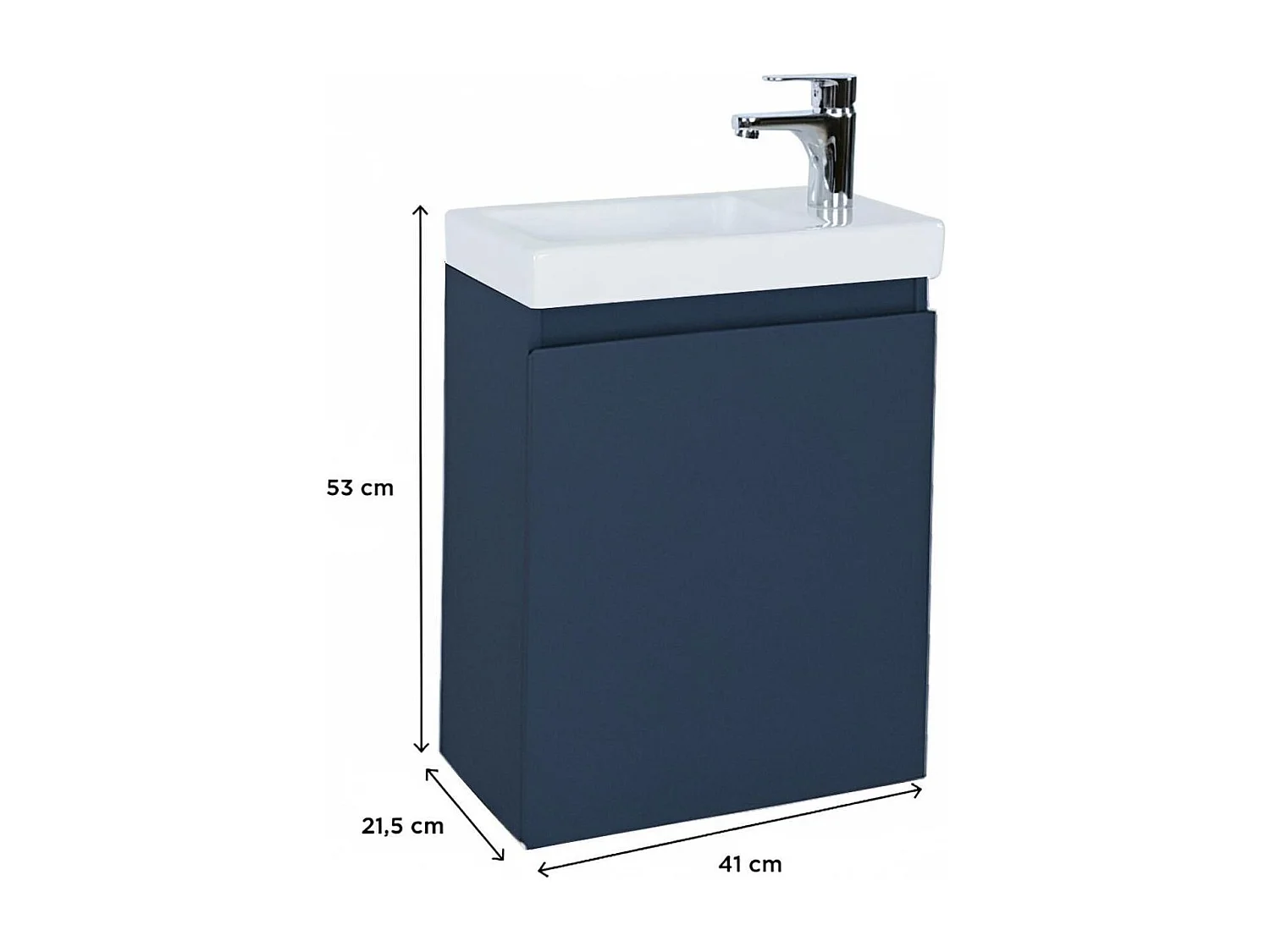 Meuble lave-mains + robinet noir LISA