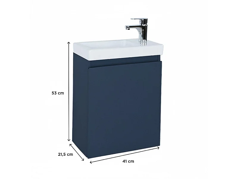 Meuble lave-mains + robinet noir LISA
