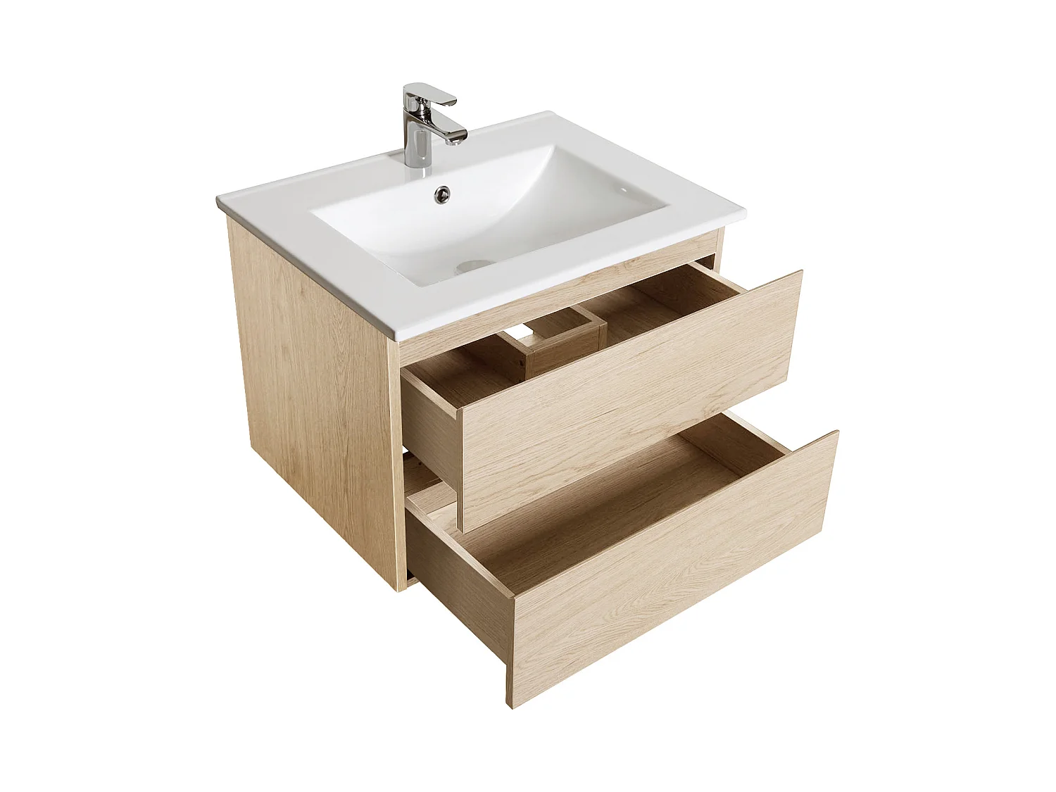 Eenvoudig meubel + kraan + spiegel + SORRENTO-kolom