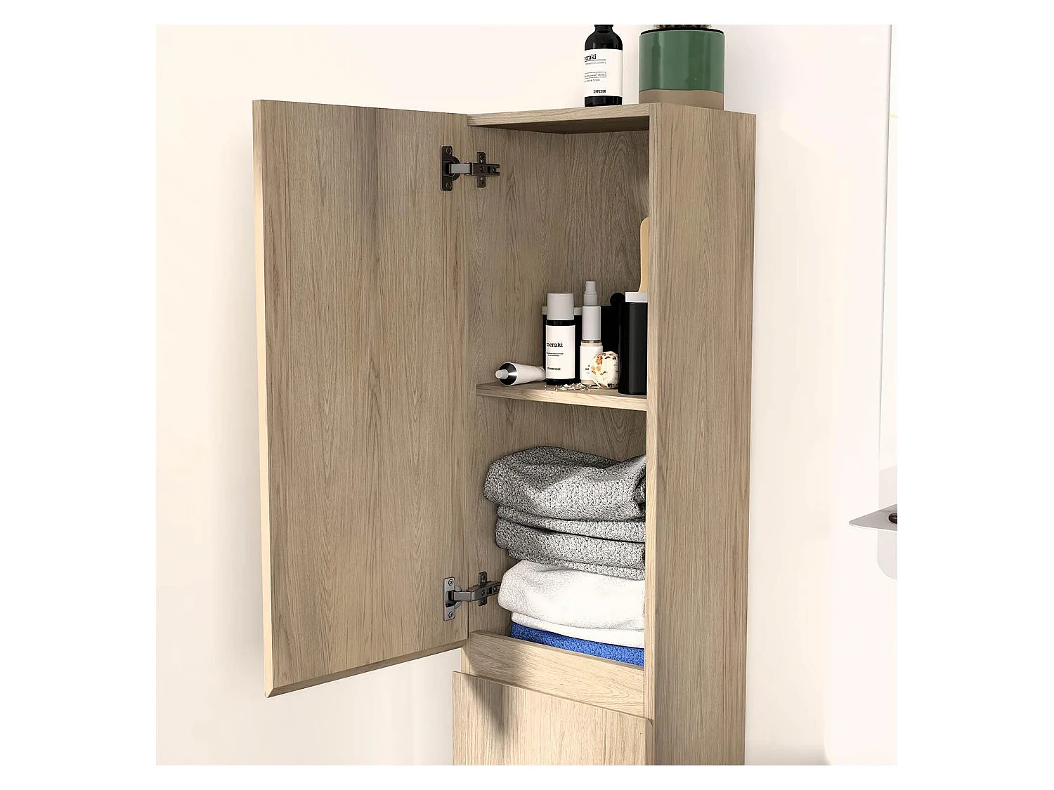 Eenvoudig meubel + kraan + spiegel + SORRENTO-kolom