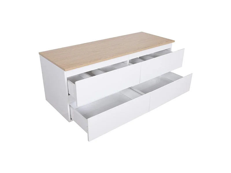 Sorrento 120cm podwójna szafka pod umywalkę + bateria + lustro