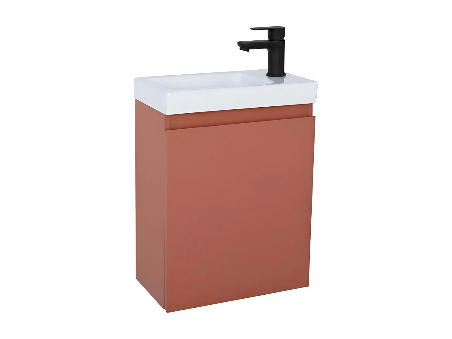 Meuble lave-mains + robinet noir LISA