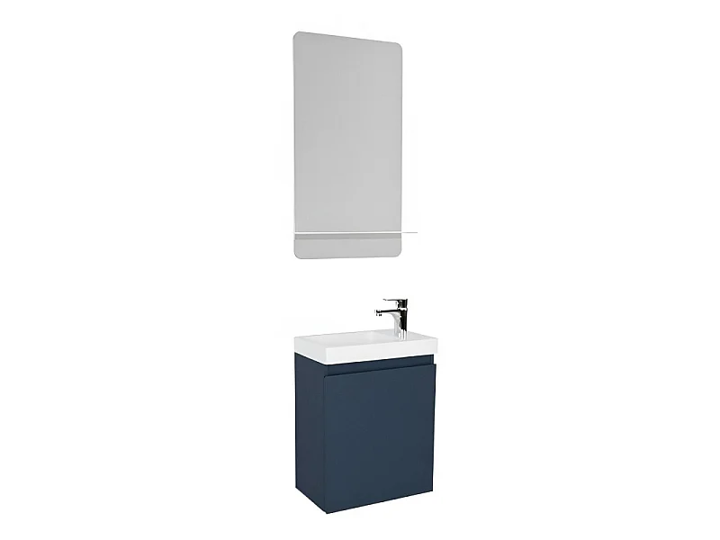 Meuble lave-mains + miroir + robinet LISA