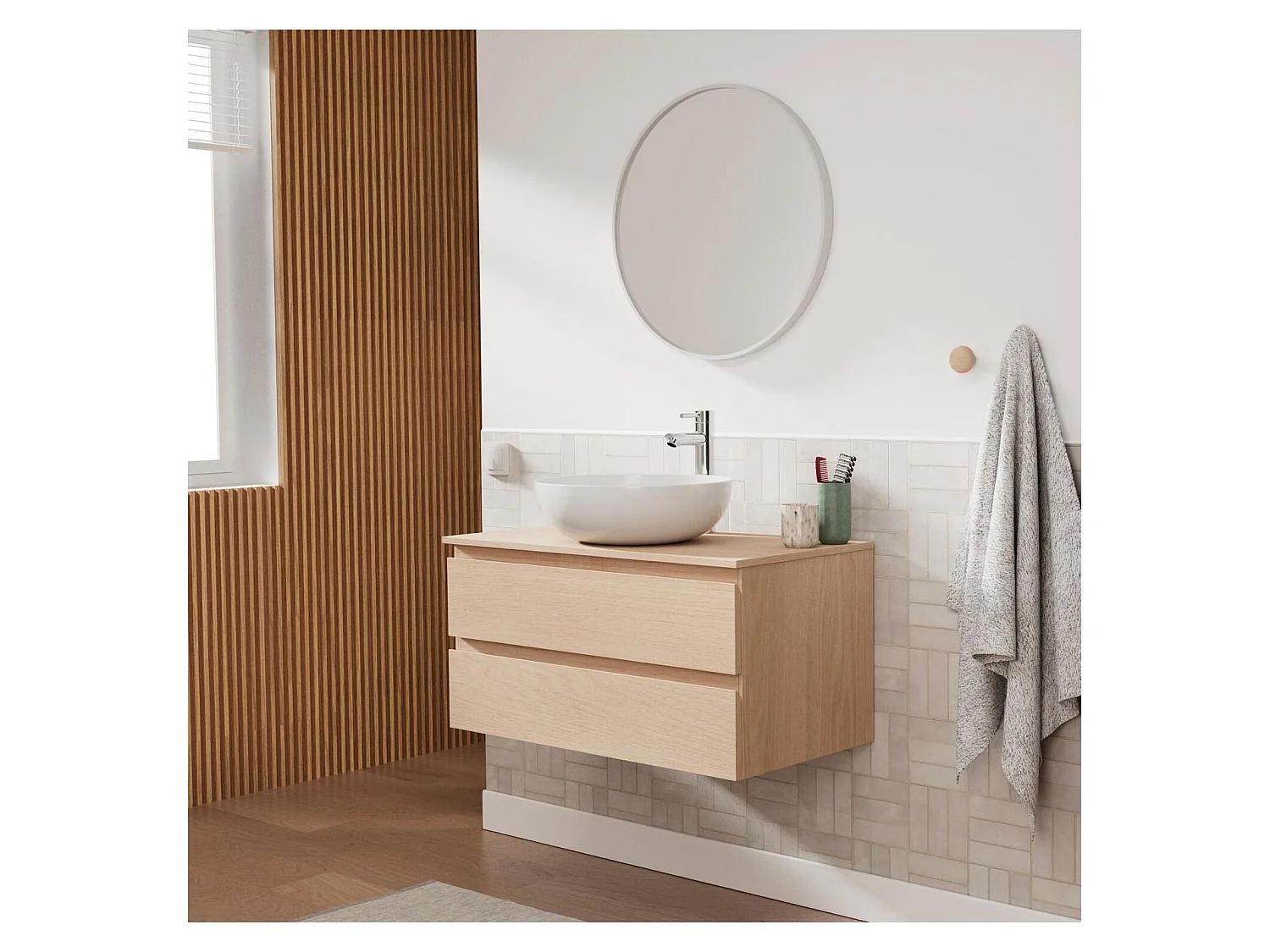 Enkele spoelbakset 80 cm + spoelbak + SORRENTO kraan