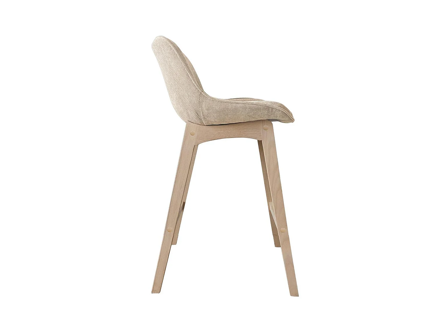 NORDEN Barhocker-Set Eiche & Cord-Samt H75cm