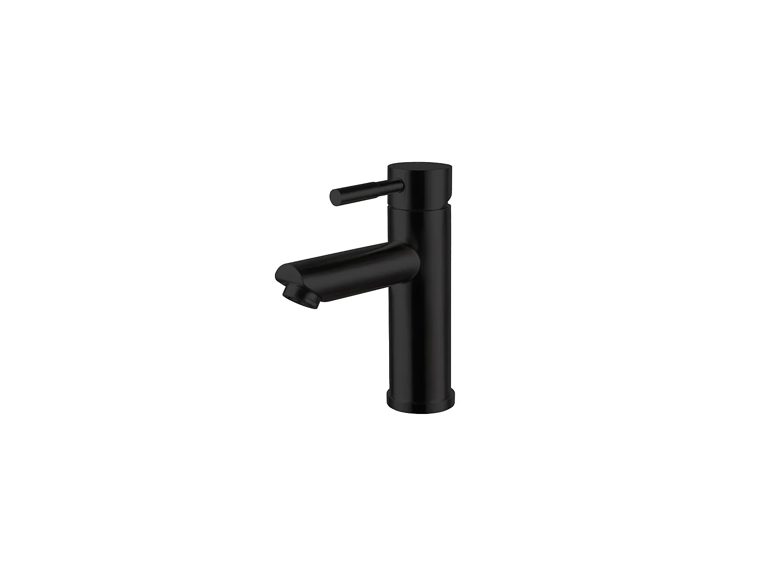 Enkele wastafelset 60cm met keramische bovenkant en zwarte kraan SORRENTO