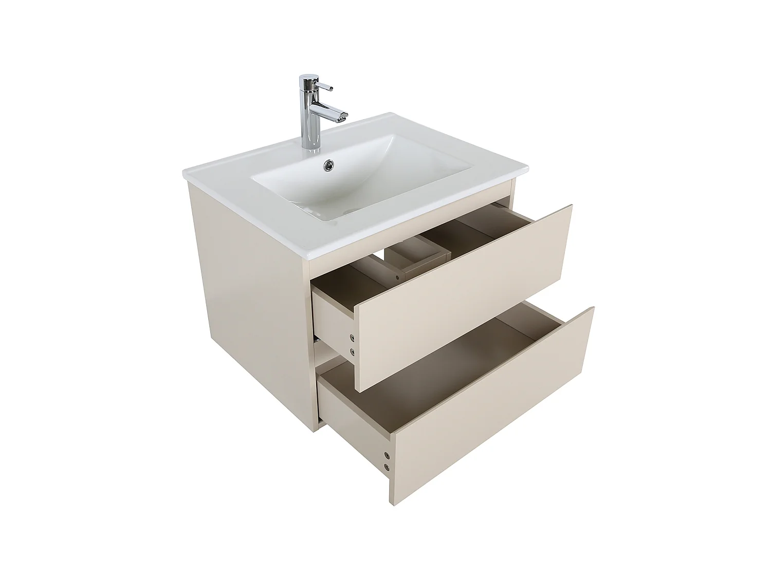 Eenvoudig meubel + kraan + spiegel + SORRENTO-kolom