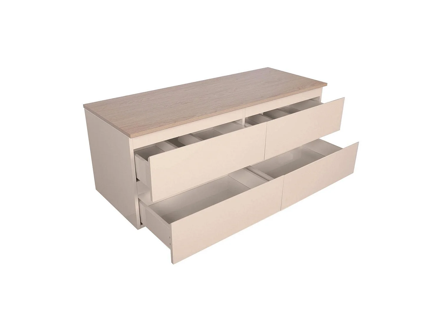 Sorrento dubbele wastafelmeubel van 120 cm + kraan + spiegel