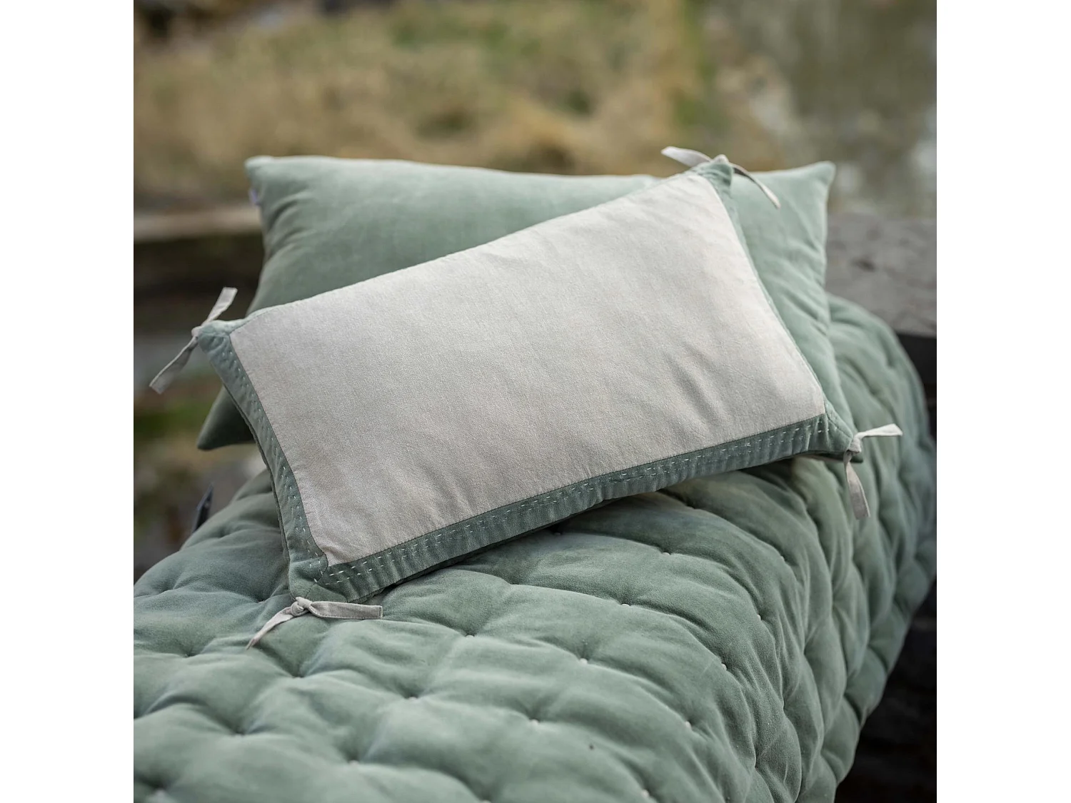 Kussen Elise Chambray Verbena 30 x 50 cm