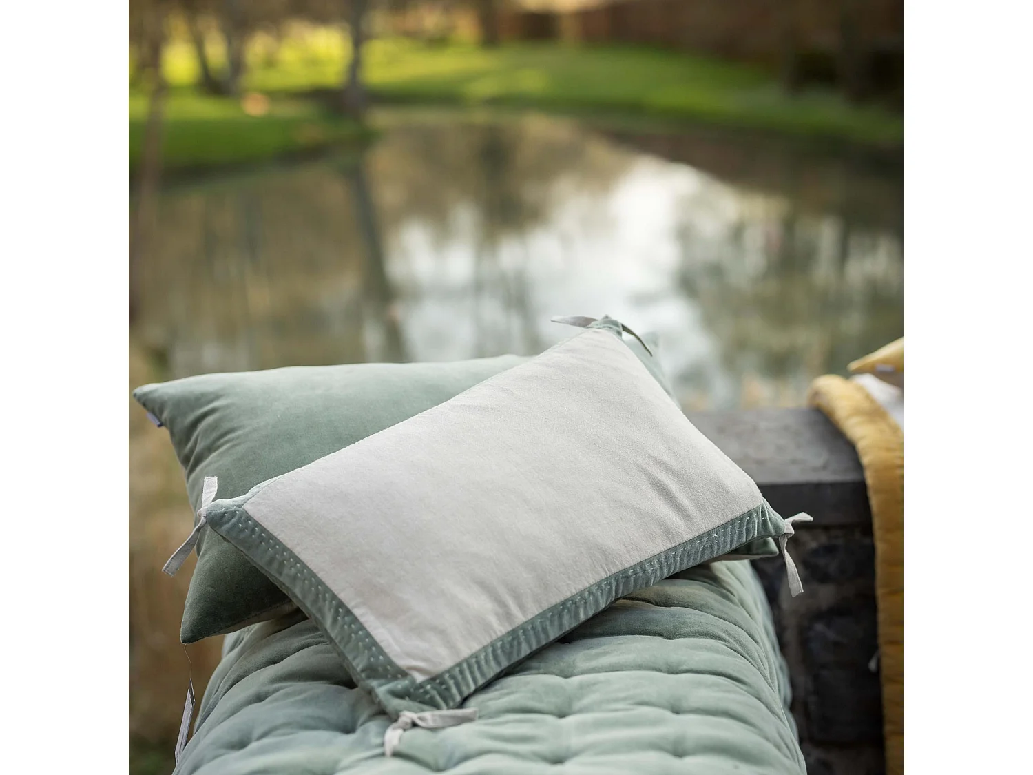 Kussen Elise Chambray Verbena 30 x 50 cm
