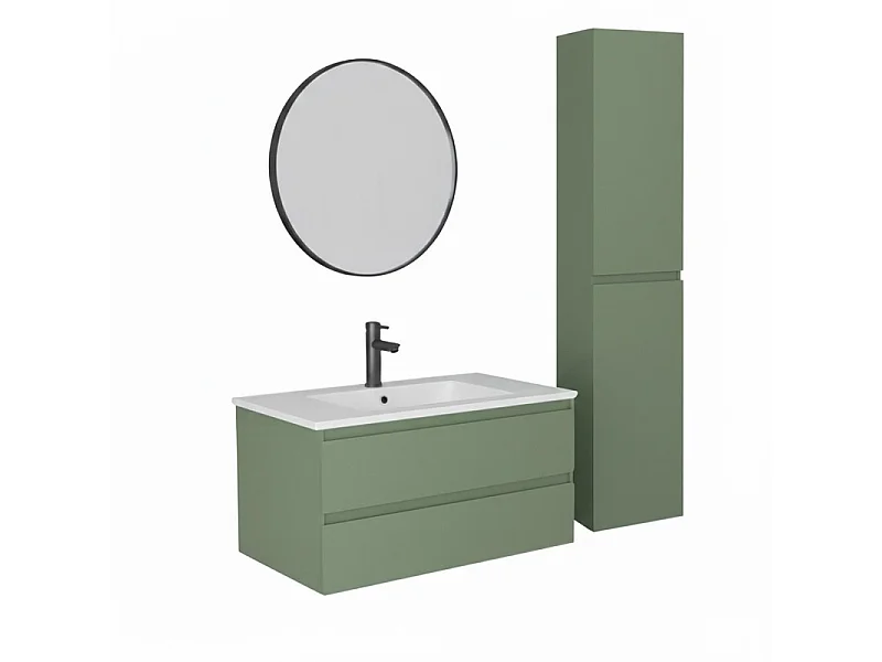 Ensemble meuble simple vasque SORRENTO 80cm