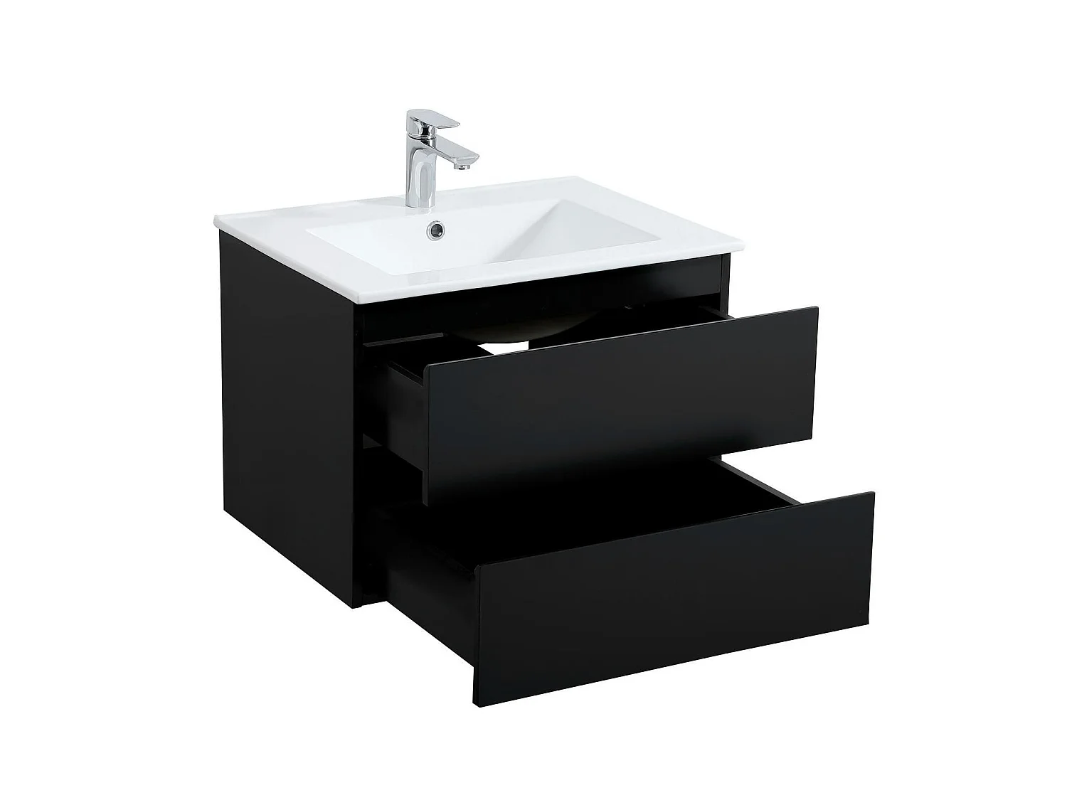 Eenvoudig meubel + kraan + spiegel + SORRENTO-kolom