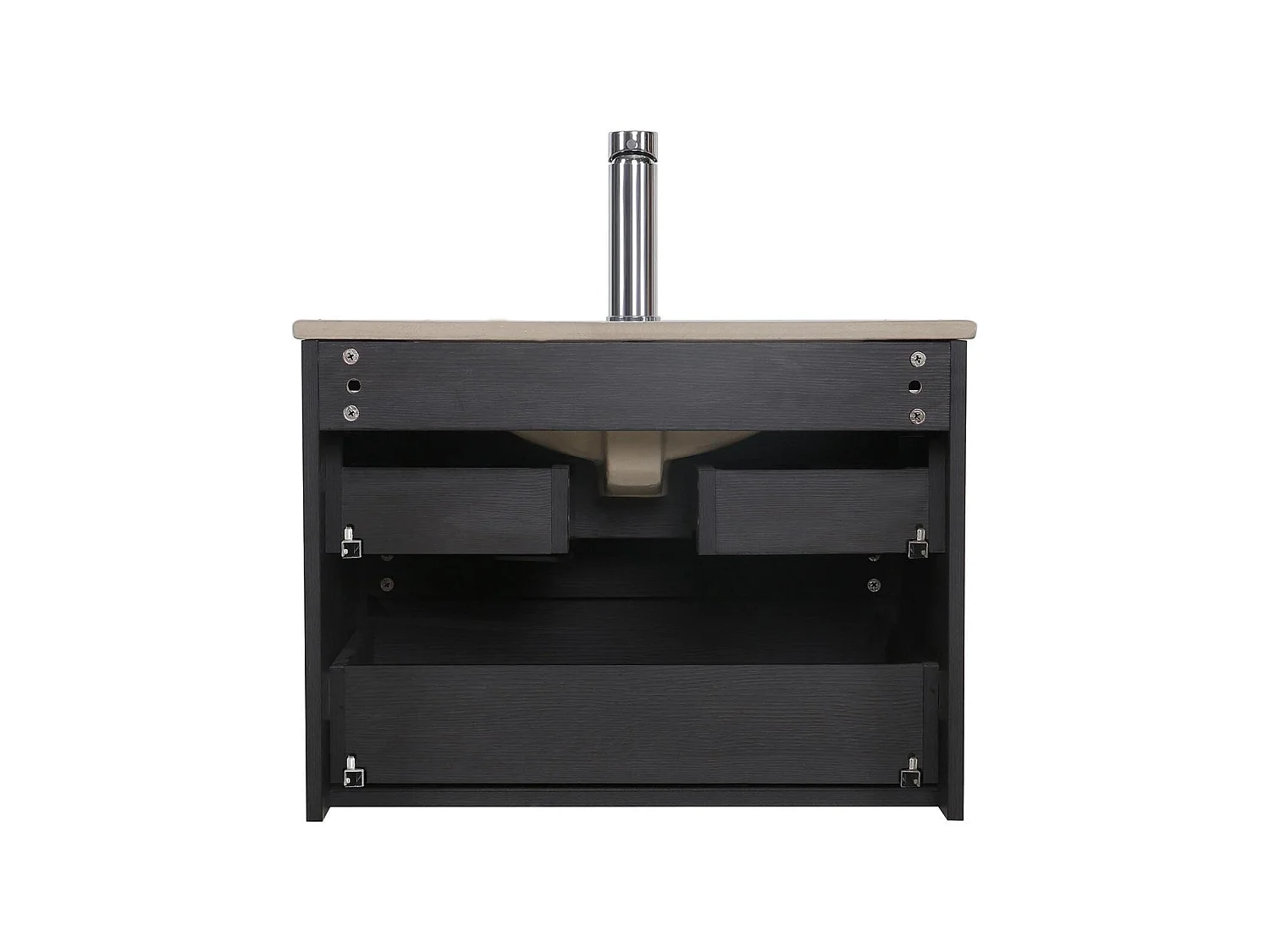 Eenvoudig meubel + kraan + spiegel + SORRENTO-kolom