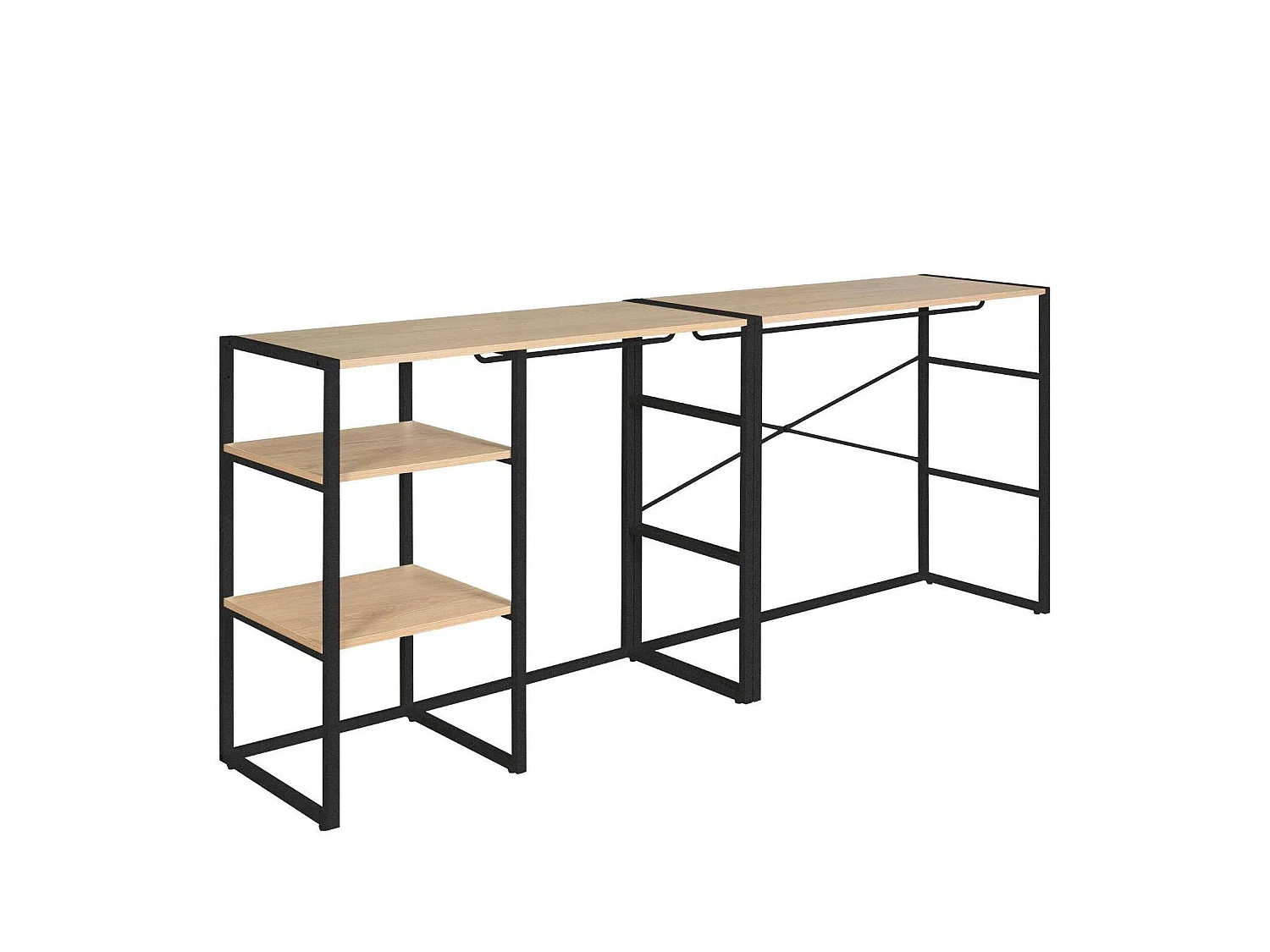 Conjunto de 2 percheros modulares para buhardilla 200x85cm KADRA