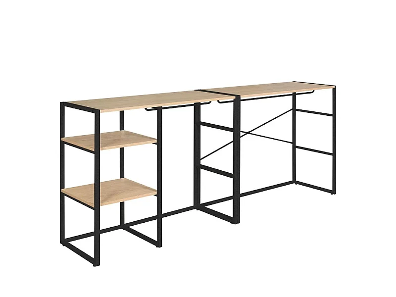 Set van 2 modulaire zolderkledingrekken 200x85cm KADRA